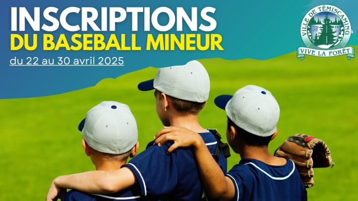 LE BASEBALL MINEUR EST DE RETOUR À TÉMISCAMING!