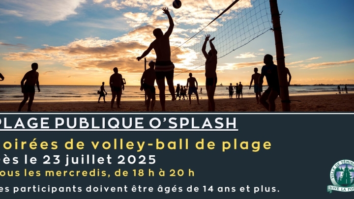 New! Beach Volleyball at O'Splash Public Beach!
