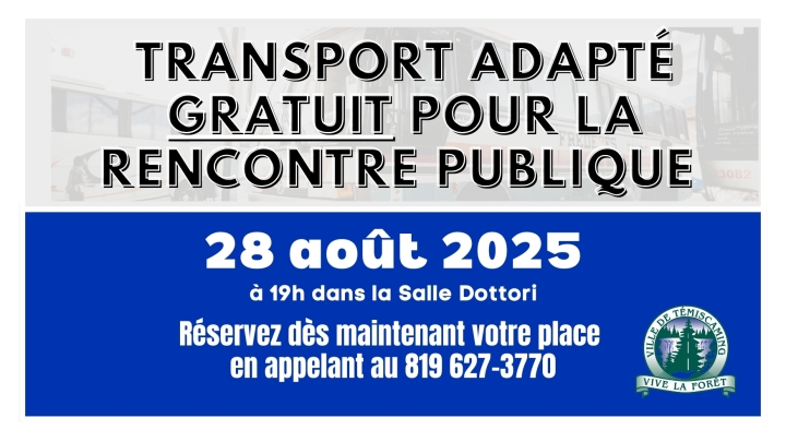 FREE ADAPTED TRANSPORTATION FOR THE PUBLIC MEETING