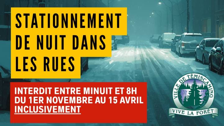 RAPPEL MUNICIPAL | STATIONNEMENT HIVERNAL