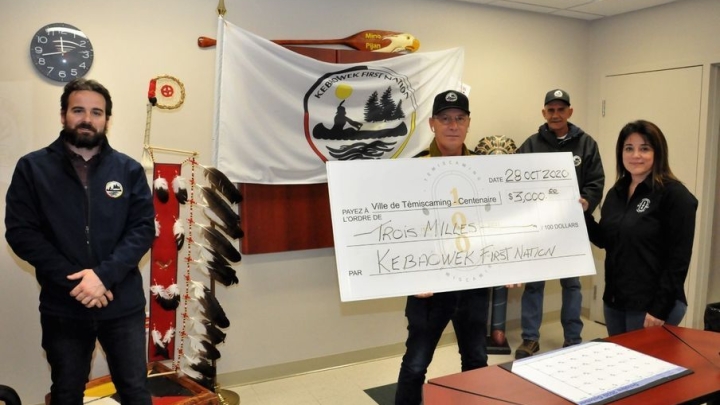 Kebaowek First Nation donated $ 3000 for the centennial festivities