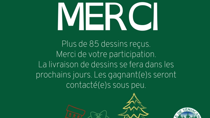 Fin du concours de dessins de Noël