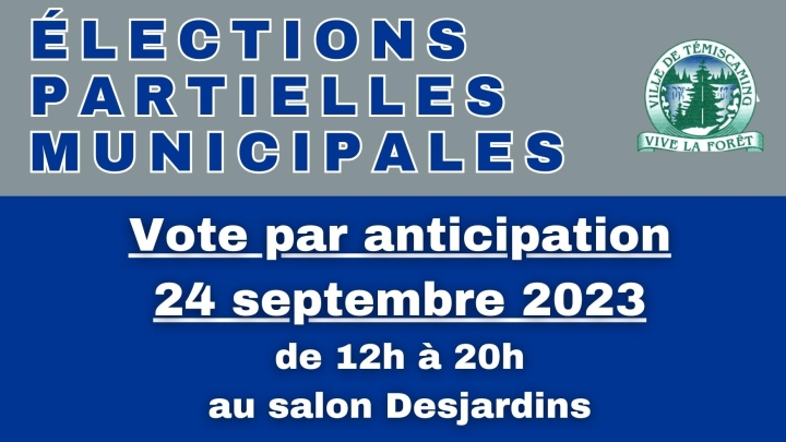 VOTE PAR ANTICIPATION - 24 SEPTEMBRE 2023