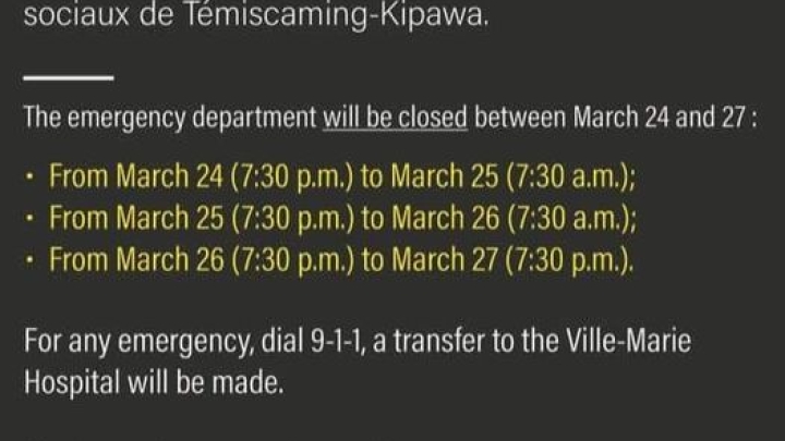 Notice to the population of the MRC of Témiscamingue
