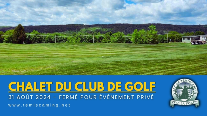 GOLF CLUBHOUSE | AUGUST 31ST