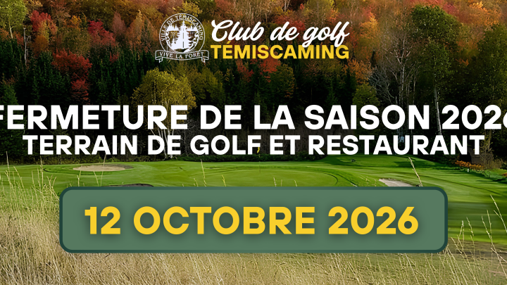 GOLF | FIN DE SAISON 2026