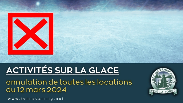 ANNULATION | ACTIVITÉS SUR LA GLACE