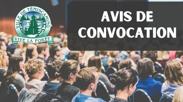 AVIS DE CONVOCATION