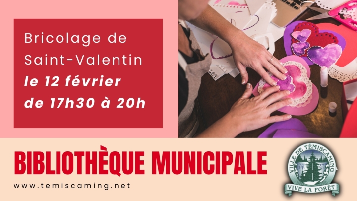 BRICOLAGE SAINT-VALENTIN | BIBLIOTHÈQUE MUNICIPALE
