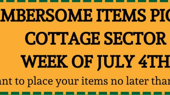 Cumbersome items pickup - Cottage
