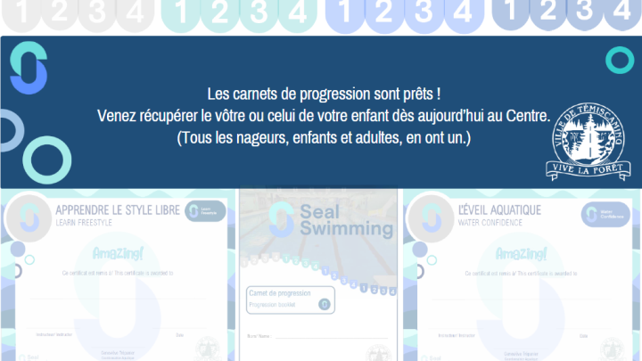 COURS DE NATATION | CARNETS DE PROGRESSION