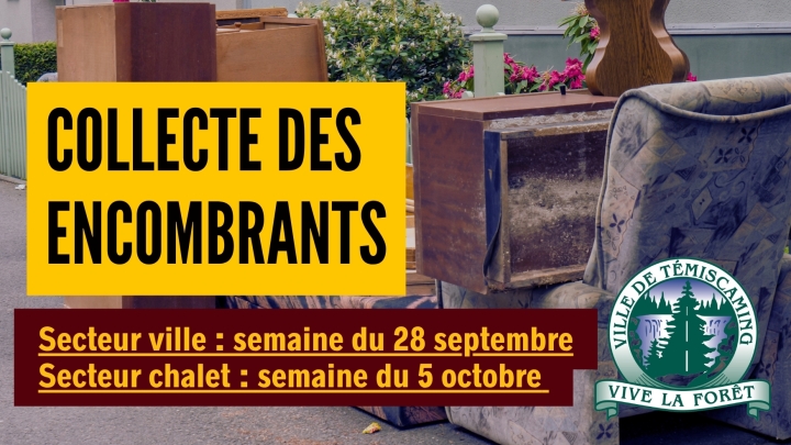 COLLECTE DES ENCOMBRANTS - AUTOMNE 2026