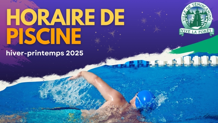 PISCINE MUNICIPALE | HORAIRE HIVER-PRINTEMPS 2025