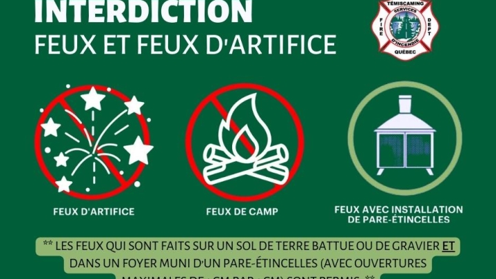 INTERDICTION - FEUX ET FEUX D'ARTIFICE