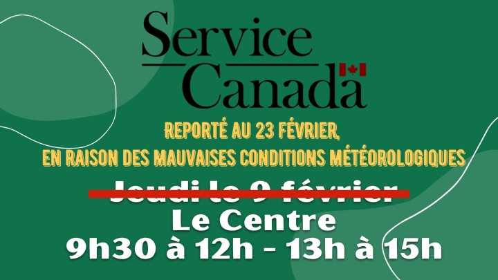 Service Canada - Postponed