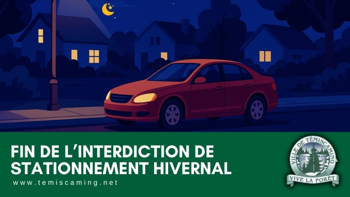 FIN DE L'INTERDICTION DE STATIONNEMENT HIVERNAL