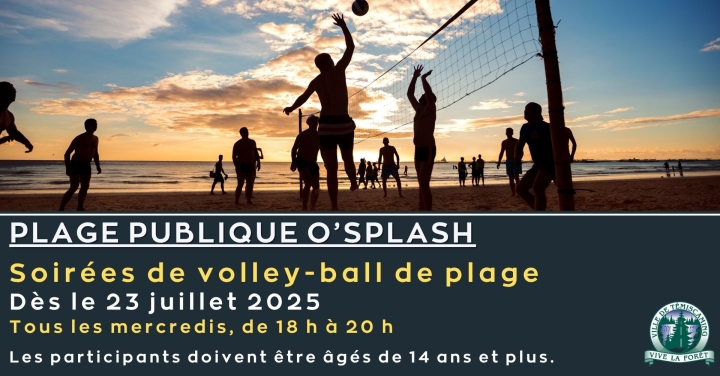 New! Beach Volleyball at O'Splash Public Beach!