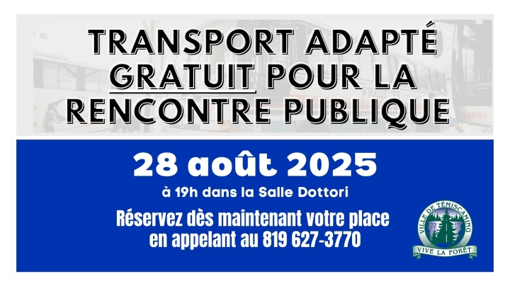 FREE ADAPTED TRANSPORTATION FOR THE PUBLIC MEETING