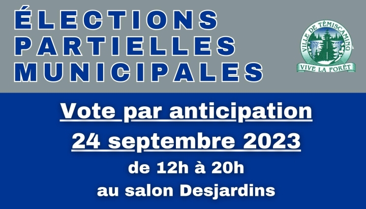 VOTE PAR ANTICIPATION - 24 SEPTEMBRE 2023