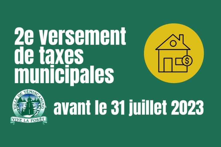 REMINDER | 2nd Municipal Tax Payment