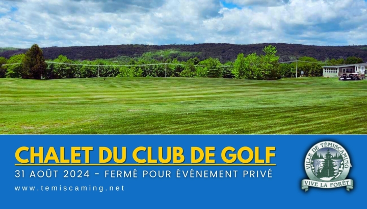 GOLF CLUBHOUSE | AUGUST 31ST