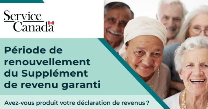PÉRIODE DE RENOUVELLEMENT DU SUPPLÉMENT DE REVENU GARANTI