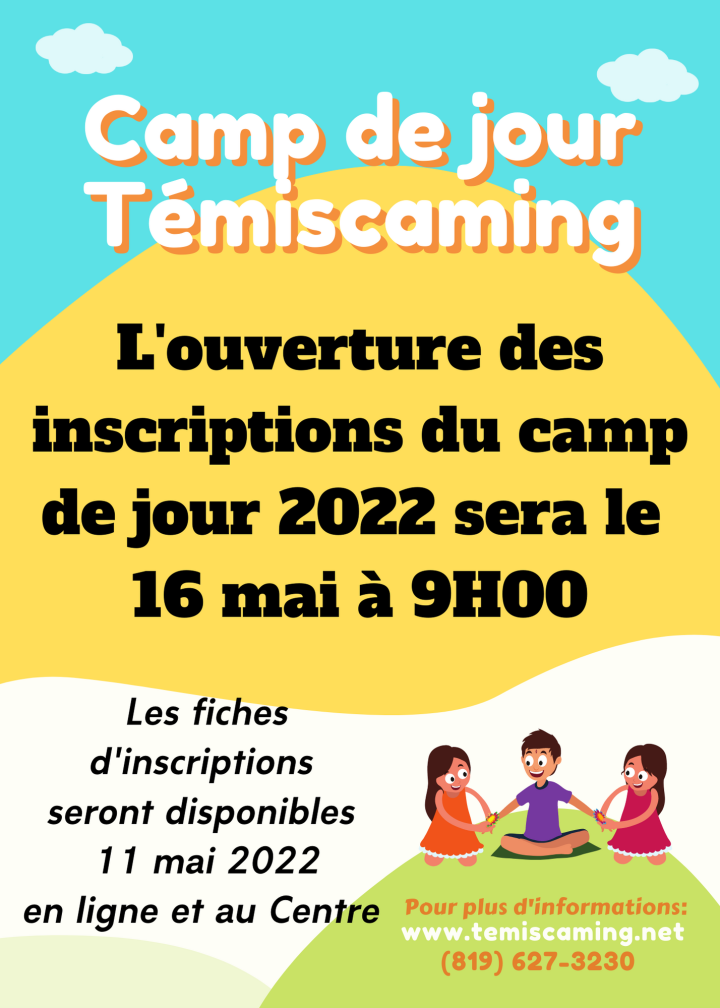 Camp de jour - Inscriptions