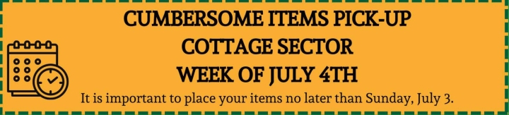 Cumbersome items pickup - Cottage