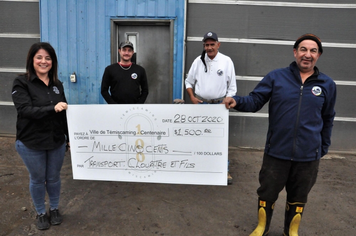 Transport Clouâtre et fils donates $ 1,500