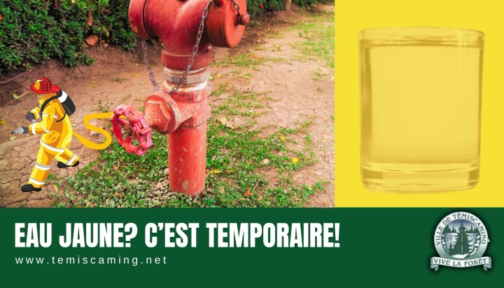 EAU JAUNE? C'EST TEMPORAIRE!