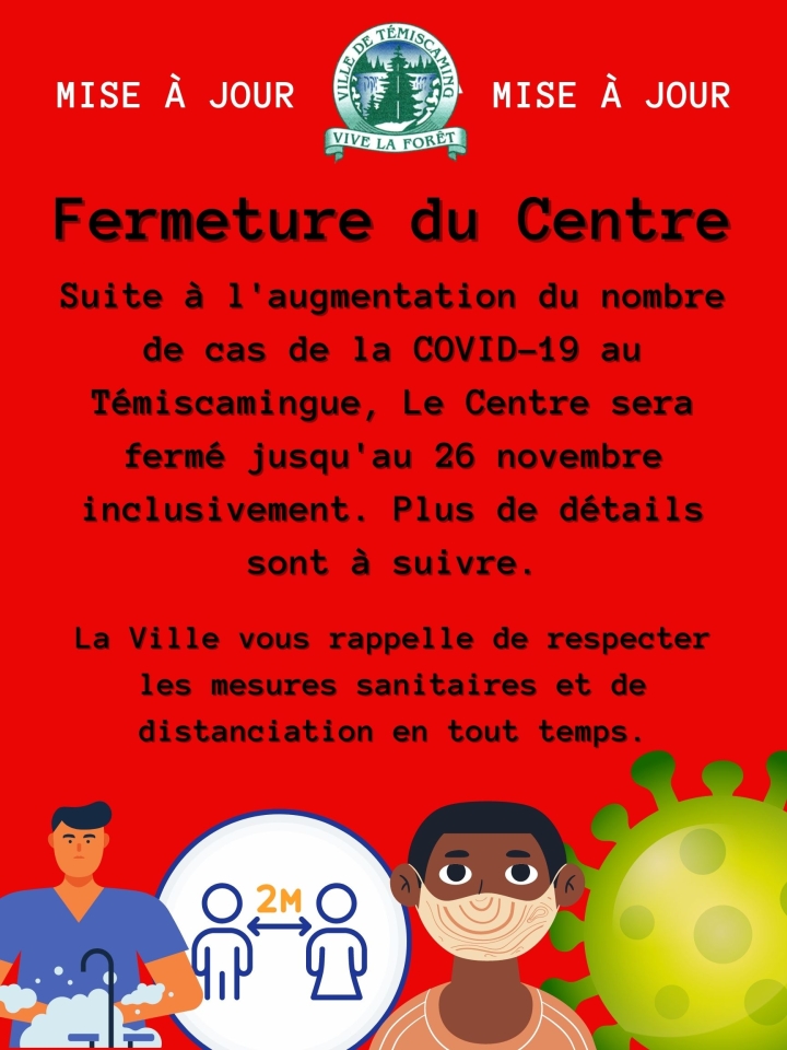 Fermeture du Centre