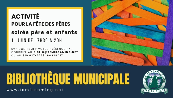 ACTIVITÉ À LA BIBLIOTHÈQUE MUNICIPALE | FÊTE DES PÈRES