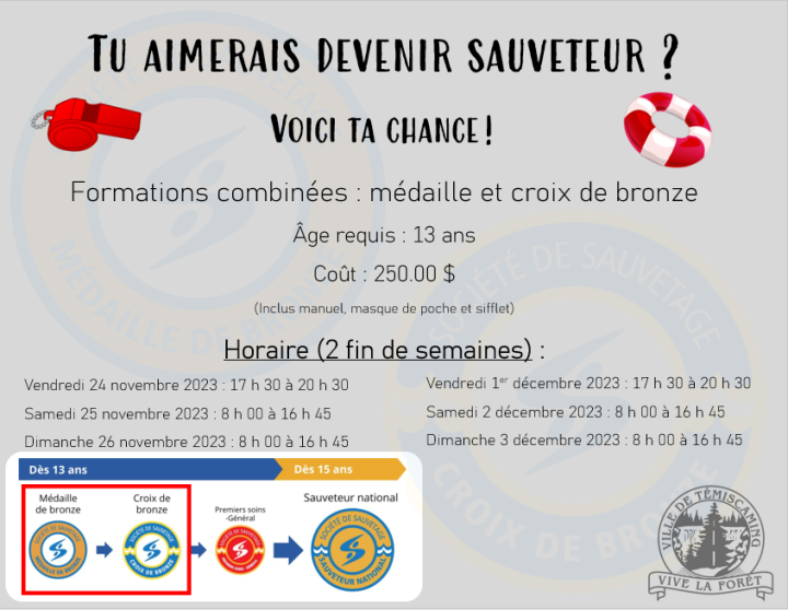 DEVENIR SAUVETEUR | VOICI TA CHANCE !