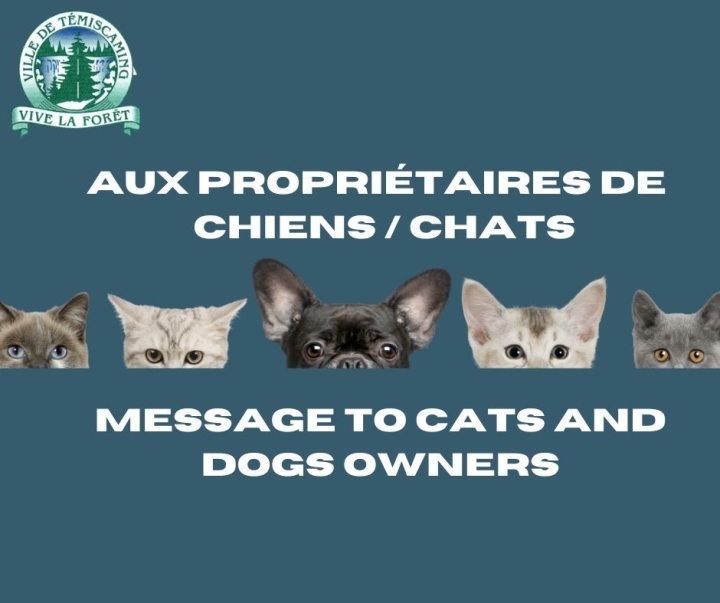 Message to cats and dogs owners