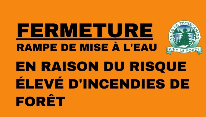 RAMPE DE MISE À L'EAU | AVIS À TOUS.