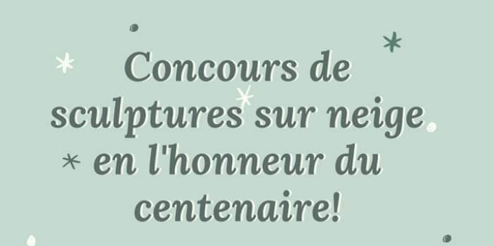 Activité - Concours de sculptures sur neige en l'honneur du centenaire