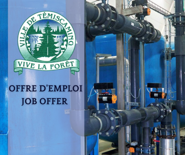 Offre d'emploi - Opérateur en traitement des eaux