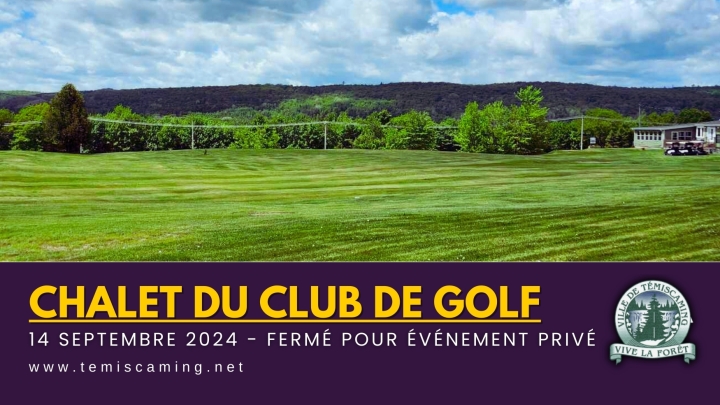 CHALET DU CLUB DE GOLF | 14 SEPTEMBRE