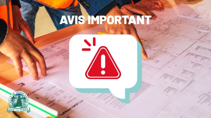 AVIS IMPORTANT | DÉPARTEMENT DE L'URBANISME