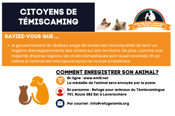 NOTICE | Refuge pour animaux du Témiscamingue