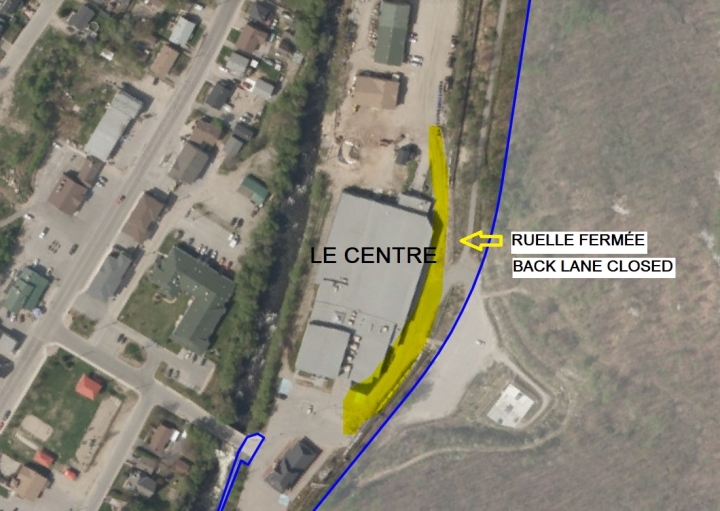 Closing of Back Lane along the Centre