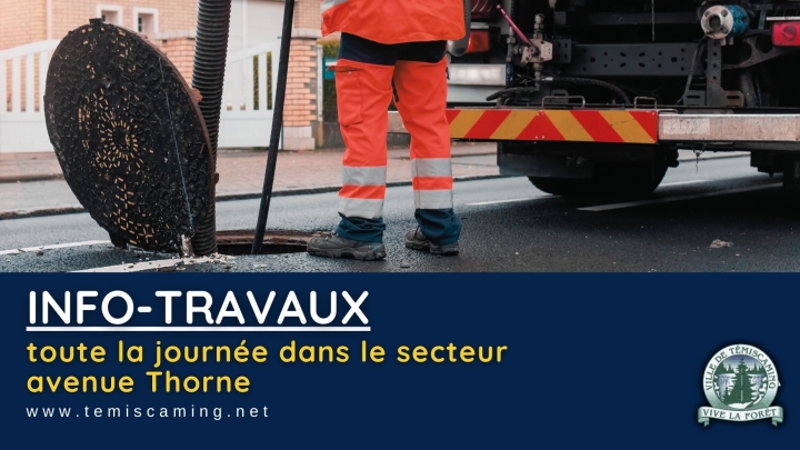 INFO-TRAVAUX : RÉPARATION D'ÉGOUTS |