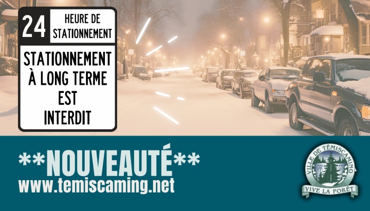 STATIONNEMENT HIVERNAL DE NUIT | NOUVEAUTÉ *