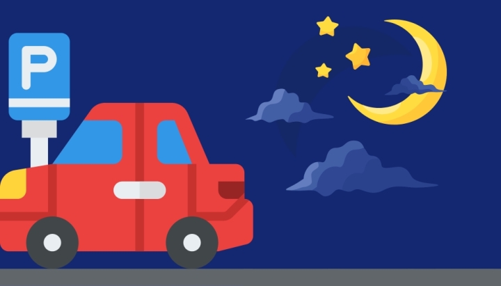 Street parking at night