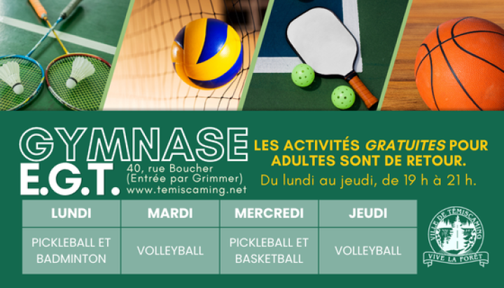 FREE GYM ACTIVITIES ARE BACK!