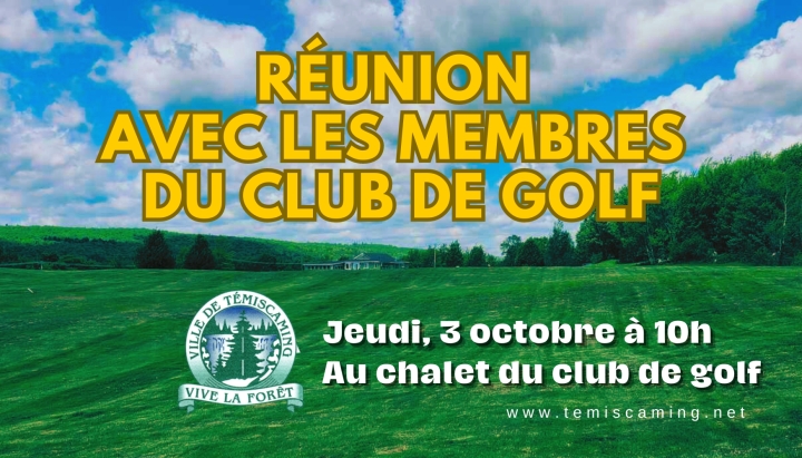 NOTICE TO ALL GOLF CLUB MEMBERS |