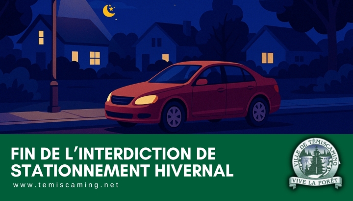 FIN DE L'INTERDICTION DE STATIONNEMENT HIVERNAL