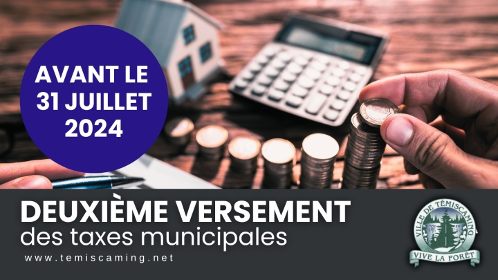 2E VERSEMENT DES TAXES MUNICIPALES |
